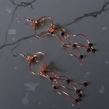 Load image into Gallery viewer, Jellyfish - Earrings - Blue Goldstone