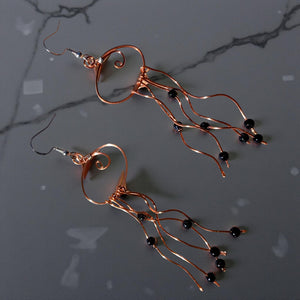 Jellyfish - Earrings - Blue Goldstone
