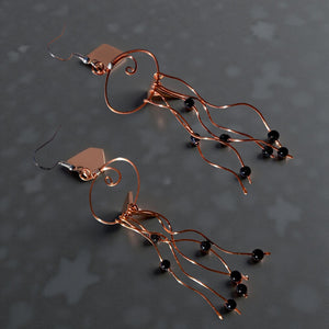 Jellyfish - Earrings - Blue Goldstone