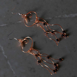 Jellyfish - Earrings - Blue Goldstone