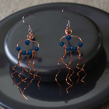 Load image into Gallery viewer, Jellyfish - Earrings - Blue Apatite