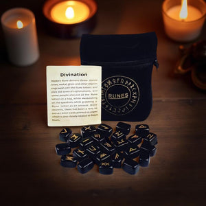 Black Obsidian - Rune stones