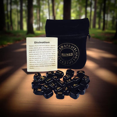 Black Obsidian - Rune stones
