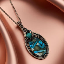 Load image into Gallery viewer, Copper Turquoise Oyster -  Necklace