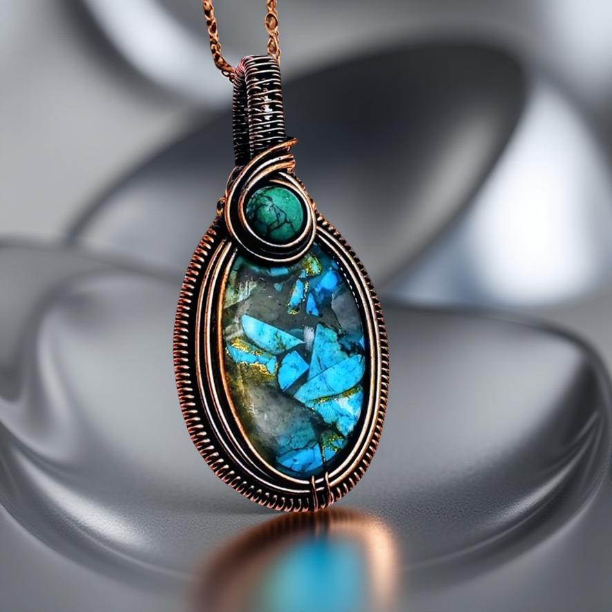 Turquoise Oyster Copper, Necklace