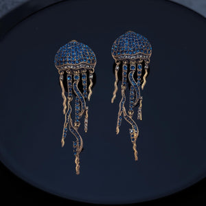 Jellyfish - Rhinestone - Earrings