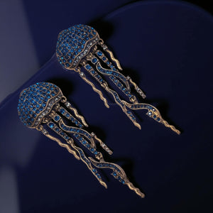Jellyfish - Rhinestone - Earrings
