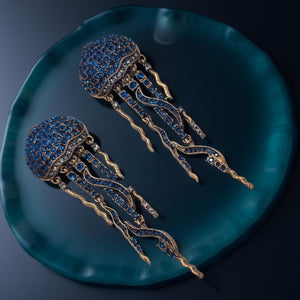 Jellyfish - Rhinestone - Earrings
