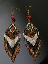 Load image into Gallery viewer, Fire Agate - Beaded - Earrings