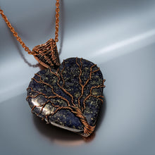 Load image into Gallery viewer, Necklace - Copper wrapped - Tree of life -Lapis lazuli
