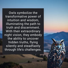 Load image into Gallery viewer, The Silent Seeker - Owl in flight - Metal Art