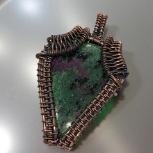 Load image into Gallery viewer, Copper Wrapped, Ruby in Zoisite, Pendant