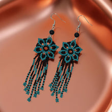 Load image into Gallery viewer, Beaded - Earrings - Black obsidian