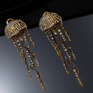 Jellyfish - Rhinestone - Earrings