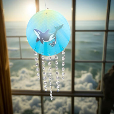 Mother Orca & Calf - Sun Catcher
