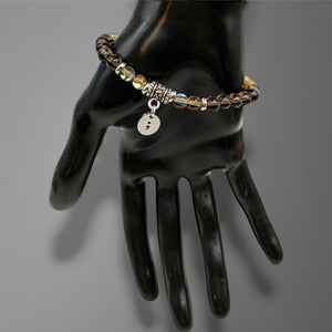 Your Journey's Embrace: Semicolon Quartz Bracelet