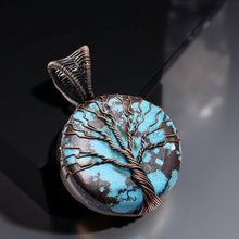 Load image into Gallery viewer, Tree of life, Copper wrapped, Tibetan Turquoise