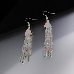 Jellyfish - Earrings - Rose Quartz