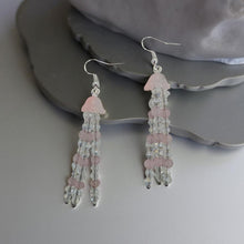 Load image into Gallery viewer, Jellyfish - Earrings - Rose Quartz