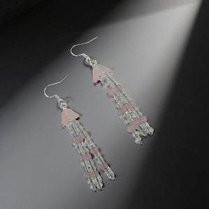 Jellyfish - Earrings - Rose Quartz