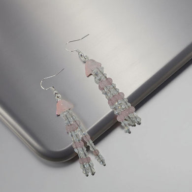 Jellyfish - Earrings - Rose Quartz