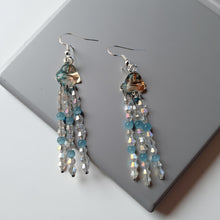 Load image into Gallery viewer, Jellyfish - Earrings - Blue cats eye