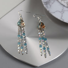Load image into Gallery viewer, Jellyfish - Earrings - Blue cats eye