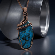 Load image into Gallery viewer, Copper Wrapped, Turquoise, Necklace