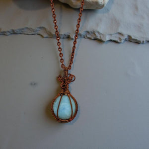 Copper wrapped, Larimer, Necklace