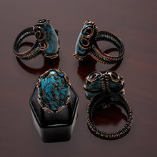 Load image into Gallery viewer, Copper Wrapped, Turquoise, Ring