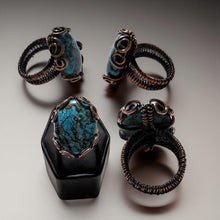 Load image into Gallery viewer, Copper Wrapped, Turquoise, Ring