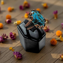Load image into Gallery viewer, Copper Wrapped, Turquoise, Ring