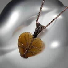 Load image into Gallery viewer, Copper wrapped, Tree of Life, Carnelian heart, Necklace