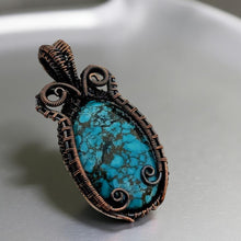 Load image into Gallery viewer, Copper Wrapped - Turquoise - Pendant