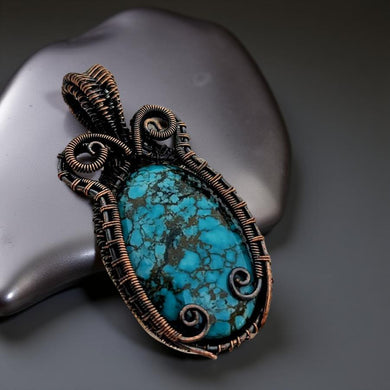 Copper Wrapped - Turquoise - Pendant