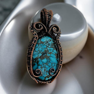 Copper Wrapped - Turquoise - Pendant