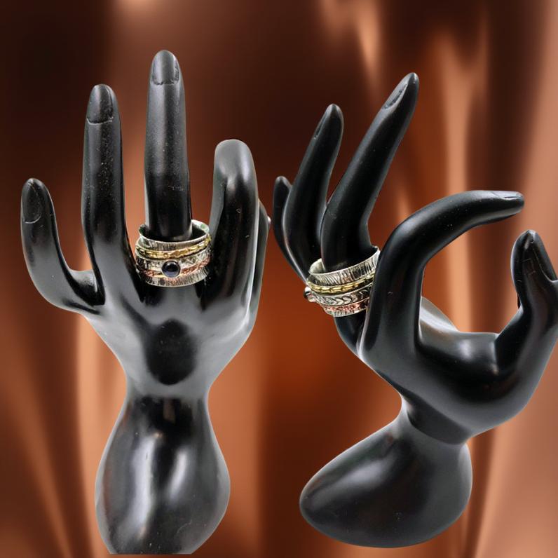 Spinner Ring - Blue Goldstone