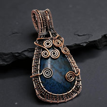 Load image into Gallery viewer, Copper wrapped, Apatite, Pendant