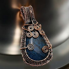 Load image into Gallery viewer, Copper wrapped, Apatite, Pendant