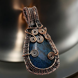 Copper wrapped, Apatite, Pendant