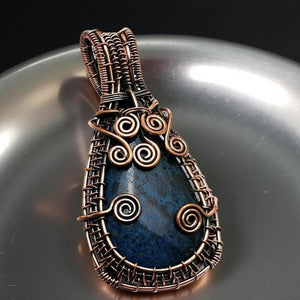 Copper wrapped, Apatite, Pendant