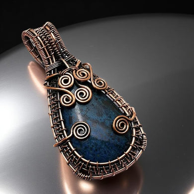 Copper wrapped, Apatite, Pendant