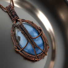 Load image into Gallery viewer, Owyhee Blue opal - Copper wrapped- Necklace