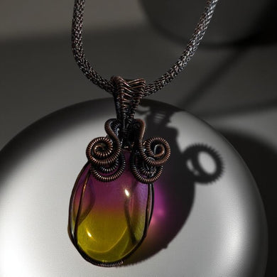 Copper wrapped, Ametrine, Necklace