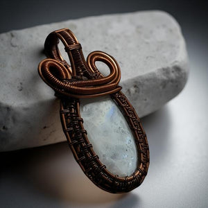 Pendant - Copper Wrapped - Moonstone