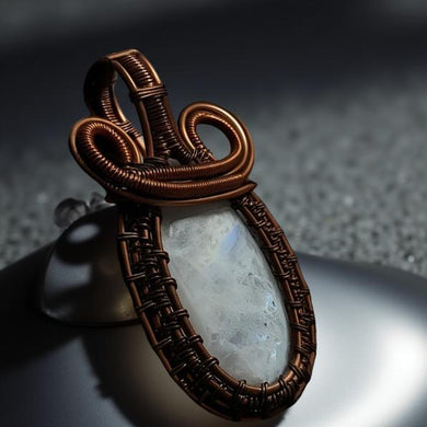 Pendant - Copper Wrapped - Moonstone