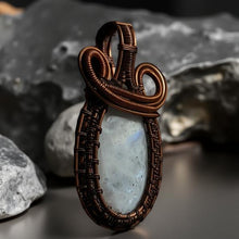 Load image into Gallery viewer, Pendant - Copper Wrapped - Moonstone