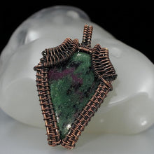 Load image into Gallery viewer, Copper Wrapped, Ruby in Zoisite, Pendant