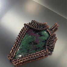 Load image into Gallery viewer, Copper Wrapped, Ruby in Zoisite, Pendant