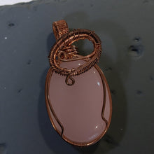 Load image into Gallery viewer, Rose Quartz, Copper wrapped, Pendant